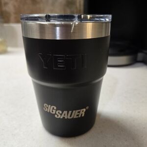 YETI Black Tumbler with SIG SAUER Design